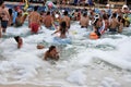 PLAYA DEL CARMEN, MEXICO Ã¢â¬â December 8, 2016: artificial snow in the Mexican resort of Playa del Carmen.